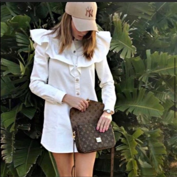 zara denim dress white white denim dress from Zara , -white denim long